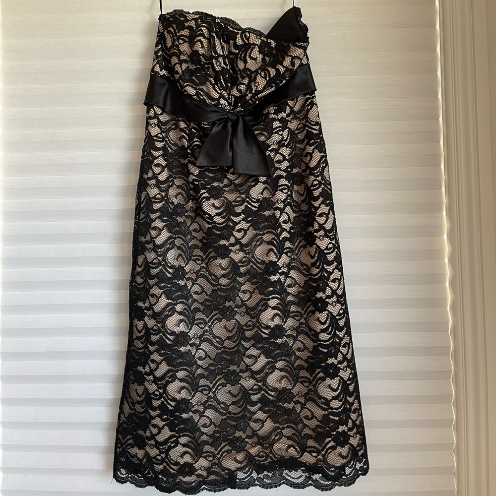 White House | Black Market lace strapless dress